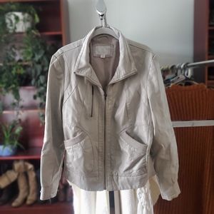 Faux Leather Bomber Jacket